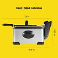 thumbnail image 7 of Chefman 4.5L Dual Cook Deep Fryer, XL Capacity, Adjustable Temperature & Timer - Stainless Steel, 7 of 7