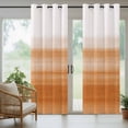 thumbnail image 4 of Orange White Ombre Outdoor Curtains for Patio Waterproof,Windproof Privacy Curtains with Weighted Bottom,Farmhouse Retro Simple Striped Art Outside Drapes for Picnic Garage Yard 54"x84" 1 Panel, 4 of 8