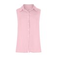 thumbnail image 5 of Enjoytime Tank Top for Women Fashion Solid Color Turndown Sleeveless Shirt Work Office Summer Ladies Tops and Blouses, 5 of 6