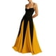 thumbnail image 1 of Vestido de fiesta EEMEII para mujer, tirantes finos, patchwork, negro y amarillo, 1 of 8