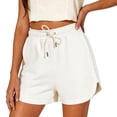 thumbnail image 5 of Axiiglly Plus Size Womens Shorts Casual Loose Athletic Shorts Solid Color Summer Outdoor Hiking Holiday Shorts S-3XL, 5 of 9