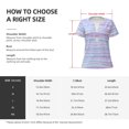 thumbnail image 7 of Fuzoiu Striped Gradient Print Women's V-Neck T-Shirt,Women's Short Sleeve Top, Comfortable for Work, Leisure, and Sports, 7 of 7