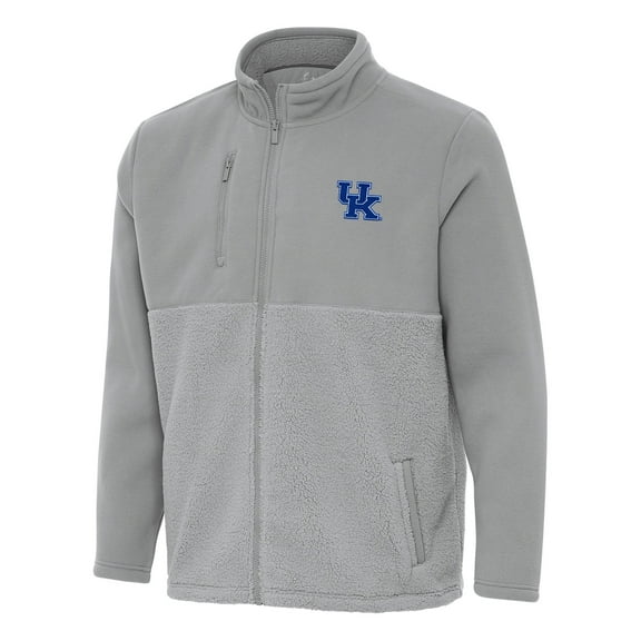Men's Antigua Gray Kentucky Wildcats Daily Fused Full-Zip Jacket