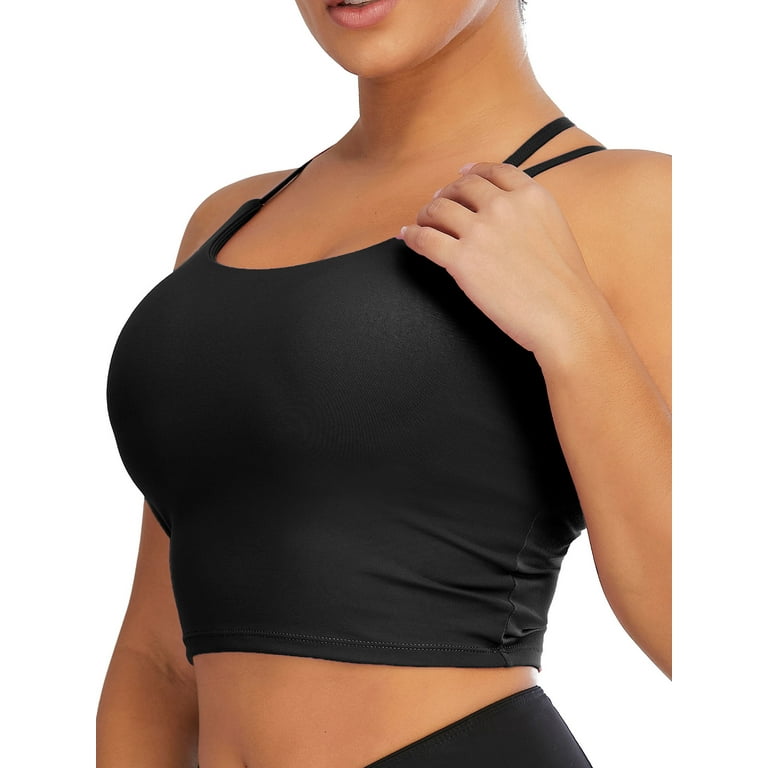 Sexy One Shoulder Workout Top for Women Comfort Fit Cute Running Yoga  Sports Bras with Removable Pads (Color : Black, Size : L/Large/12)