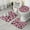 Pink And Black, variant on Pink and Black Of Leopard Print Bathroom Rugs Sets 3 Piece,Toilet Cover Set,Absorbent Non Slip Bathroom Mats Sets with U-Shaped Contour Rug Toilet Rug Set