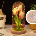 thumbnail image 5 of FHBVT Tulips Night Light Handmade Flower Lamp Bedroom Table Ambiance Light Romantic DIY Decor,Adjustable LED Lights Creates Cozy Atmosphere,Ideal Gift for Couple Girls Bedroom Living Room Decoration, 5 of 7