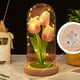 thumbnail image 5 of Yhmxh Utensilios de cocina Lámpara de noche con tulipanes, hecha a mano, ingeniosa lámpara de mesa para dormitorio con flores, ideal para niños, niñas y parejas. Muebles para cocina, 5 of 6