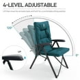 thumbnail image 6 of EVER ADVANCED Folding Camping Recliner Chair with Adjustable High Back, Fully Padded, Portable Outdoor Lawn Chair for Adults, Green, 6 of 9