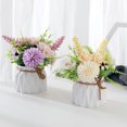 thumbnail image 3 of Paokuoon Artificial Flower Artificial Hydrangea Flower Set Realistic Easy Care Potted Plant Decoration for Home, 3 of 7