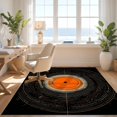thumbnail image 3 of Design&I 6'x9' Ultra Soft Area Rug, Vinyl Record Retro Music Design With Bold Spinning Disc Motif None Fluffy Washable Non Shedding for Guest Room Bedroom Living Room, 3 of 7