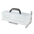 thumbnail image 2 of Jompy Plastic Storage Box Clear Organizer with Handle Large Capacity Storage Container for Art Supplies Pencils Tools Craft Accessories Home Office Portable Use (1Pc 14"x10"x5"), 2 of 2