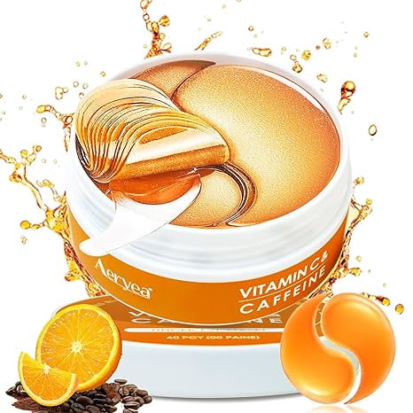 Vitamin C & Caffeine Under Eye Patches (30 Pairs), Under Eye Mask for Puffy Eyes, Appearance of Dark Circles, Smoothing & Hydration, Self Care & Skincare Gifts for Women, Patch Yeux