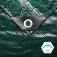 thumbnail image 4 of Lona impermeable CARTMAN verde de 6 x 6 m y 0,2 mm de grosor para acampar, 4 of 6