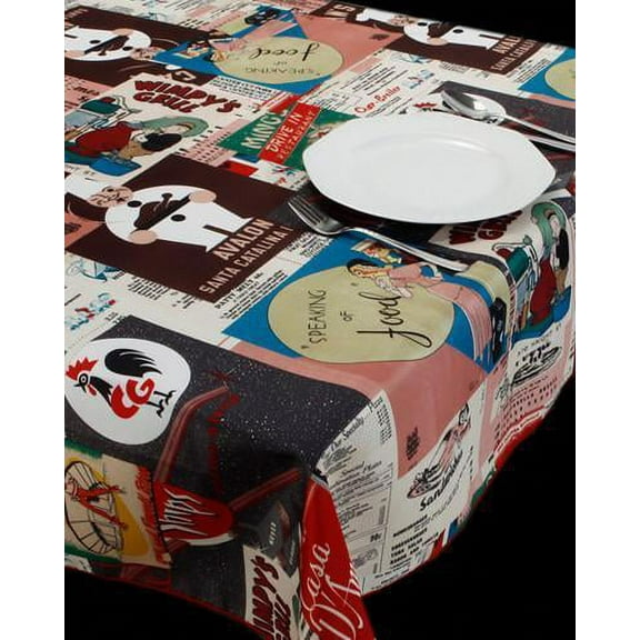 Gourmet 100% Polyester, Stain Resistant Tablecloth 39 x 58 inch