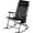 Black, variant on 26in Rocking Chair Outdoor Zero Gravity Folding Chairs Rocking Chairs Foldable Outdoor Reclining Lounge Chair for Outside Lawn with Cupholder/Pillow Ergonomic Design for Rest