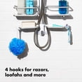 thumbnail image 2 of OXO Good Grips Aluminum Shower Caddy Organizer with Hose Keeper, Silver, 2 of 7