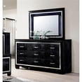 thumbnail image 2 of Furniture of America Rachel Wood 9-Drawer LED Dresser and Mirror in Black, 2 of 6