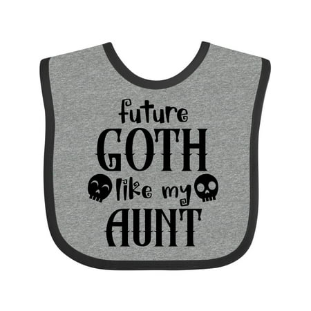 

Inktastic Future Goth Like My Aunt with Skulls Gift Baby Boy or Baby Girl Bib