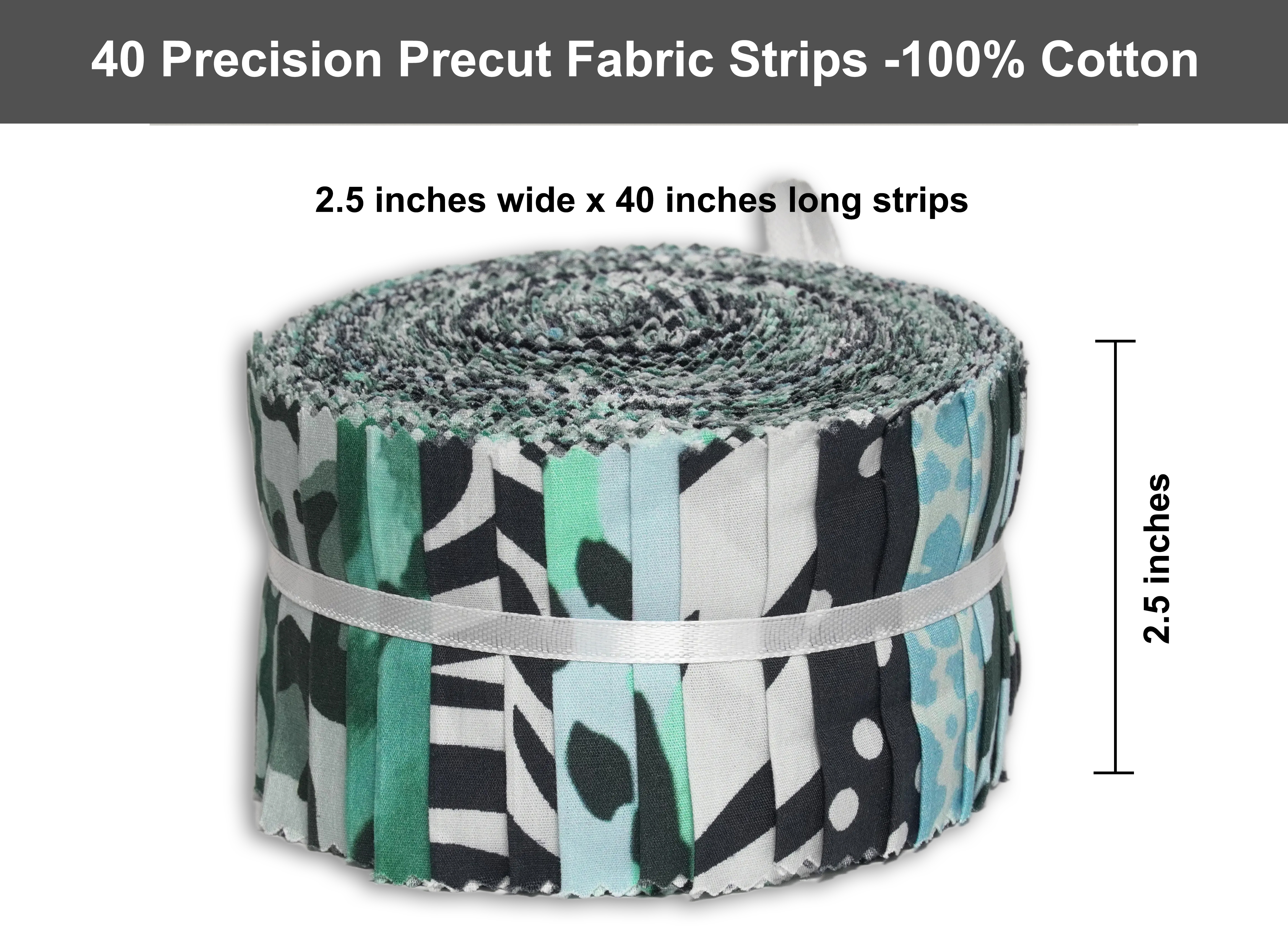 Soimoi 40Pcs Animal Skin Print Cotton Precut Fabrics for Quilting Craft Strips 2.5 x 42 inches Jelly Roll