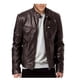 thumbnail image 1 of Chaqueta de piel sintética con cuello alto para hombre en estilo de traje de negocios y ajuste ceñido., 1 of 3