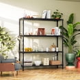 thumbnail image 5 of M MZG 4-Tier Adjustable Heavy Duty Metal Wire Shelving Unit, Wide Storage Rack Organizer for Garage, Kitchen, Office, Dorm, Warehouse, Black, 17.7" D x 59" W x 70.86" H,, 5 of 7