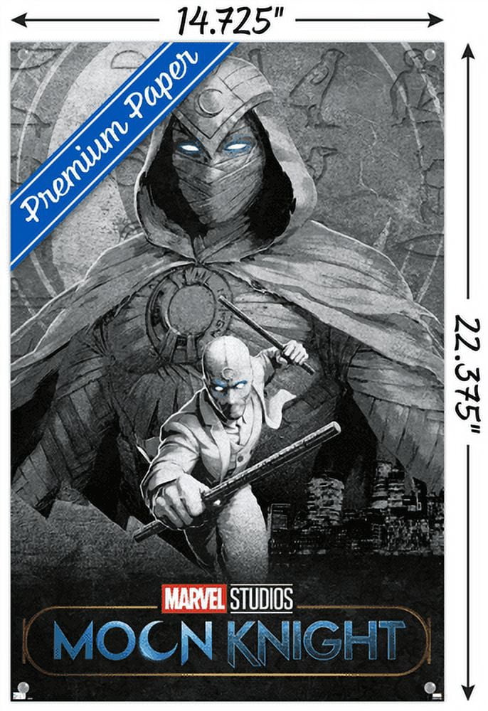 Marvel Moon Knight - Teaser Wall Poster with Push Pins, 14.725" x 22.375"
