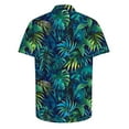 thumbnail image 4 of AHTJRT Men's Unisex Aloha Shirt Banana Leaf Textures Festive Events Multicolor 3XL, 4 of 5