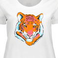 thumbnail image 4 of Inktastic Tiger Head Women's Plus Size T-Shirt, 4 of 5