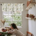 thumbnail image 6 of Kitchen Curtains Valances, Spring Flower Leaves Vintage Spring Dandelion Floral Wildflowers Short Rod Pocket Valances for Windows for Bedroom, Bathroom, 1 Panel, 54" W x 18" L, 6 of 6