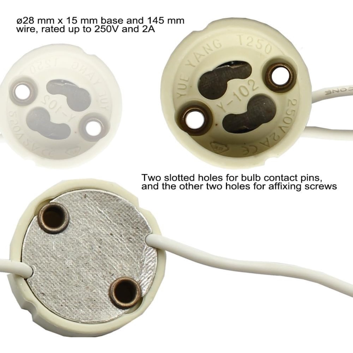 10 Pack Wire Connection Socket for GU10 Base LED or Halogen Light Bulb