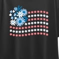 thumbnail image 3 of Instant Message - Floral USA Flag Short Sleeve Boxy Graphic T-Shirt, 3 of 6