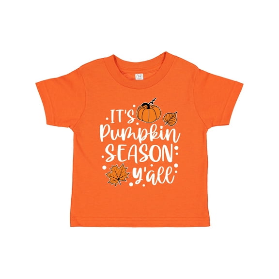 Inktastic Thanksgiving It's Pumpkin Season Y'all with Fall Leaves Boys or Girls Toddler T-Shirt