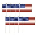 thumbnail image 3 of Personalized American Flag Hand - Cranked Flagpole, Gold Tip Flagpole Flag 10/20 Pcs, 50Pc Hand - Held Flag Customizable American Flag With 30Cm Pole, 3 of 3