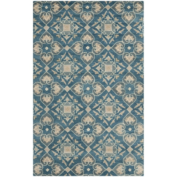 SAFAVIEH Wyndham Jefferson Floral Area Rug, Blue/Grey, 5' x 8'