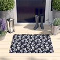 thumbnail image 2 of Navy Skull Pattern Flannel Non Slip Door Rugs,Washable Door Mats Indoor,Decorative Door Mats,Dirt-Resistant and Absorbent Doormat for Entrance,Bedroom,Kitchen,Bathroom,23.5x16in(60x40cm), 2 of 5