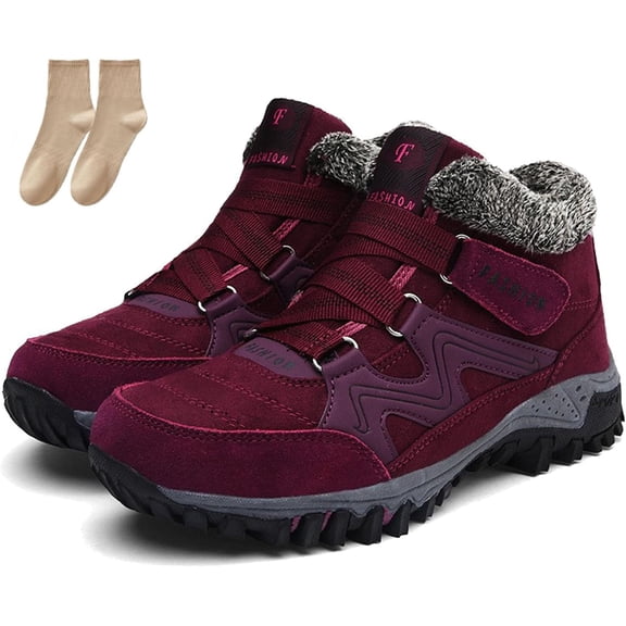 Comfort Orthopedic Boots for Women, Winter Non Slip Shoes Waterproof Wide Width, Thickened Lightweight Comfortable