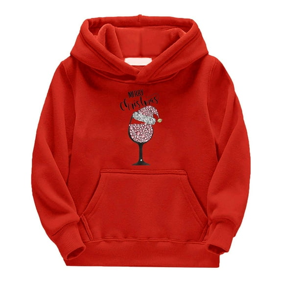 Generic Toddler Funny Christmas Sweatshirts For Girl And Boys Long Sleeve Graphic Pullover Tops Oversized Crewneck Christmas Hoodie