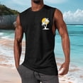 thumbnail image 2 of Akmaiox Men's Palm Tree Sunset Graphic Tank Top Casual Workout Muscle Sleeveless Shirts for Summer Beach Sports S-XXL, 2 of 6