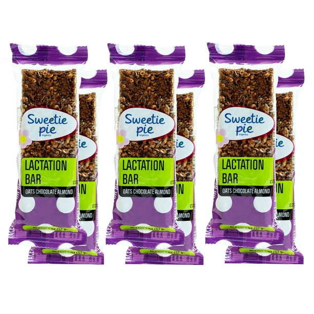 Lactation Bars Oat Chocolate Almonds 6 bars Sweetie Pie Organics