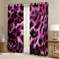 thumbnail image 2 of Feelyou Leopard Print Black Out Curtains, Black Pink Curtains Pack of 2 (42x63 Each), 2 of 6