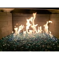 thumbnail image 7 of Vibrant Luster 1/2""Tropical Blue Premium Blend Medium - (10 Pound Bag) Reflective Blended Broken Style Fire Glass Rock for Fireplace and Fire Pit, 7 of 7