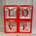 thumbnail image 6 of Veeogra Balloon Box Transparent Wide Application Plastic Square Clear DIY Letter Box Decor,Red, 6 of 9
