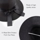 thumbnail image 3 of Women,Little Girls Straw Sun Hat Summer Beach Cap Foldable Visor Floppy Hats Wide Brim with Bowknot, 3 of 5