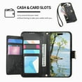 thumbnail image 2 of Decase Anti-Scratch PU Leather Wallet Case Compatible with Samsung Galaxy S24 FE,Shockproof Magnetic Buckle Hybrid Case Cover with Zipper Pocket Credit Card Slot Cash Slot Wrist Strap Lanyard,Black, 2 of 12