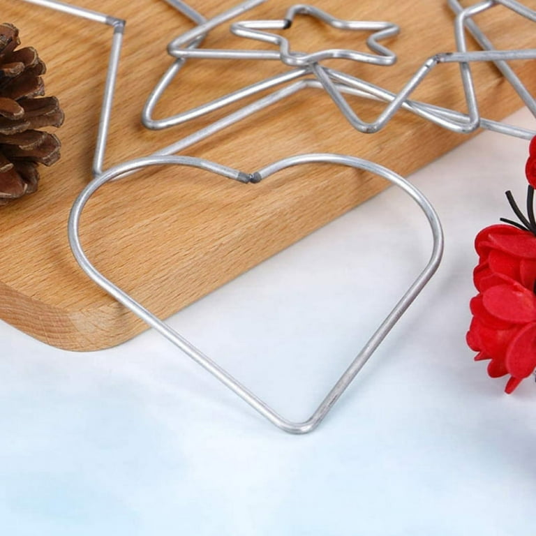 Orchip Metal Wreath Frame, Star/Heart/Moon/Triangle Wire Wreath Frames for  DIY Wedding Spring or Garden Wreath, 8pcs/Set