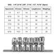 thumbnail image 1 of Juego de dados universales de 12 puntas, SAE: 1/4”, 5/16”, 3/8”, 7/16”, 1/2”, 9/16” (6 piezas), 1 of 5