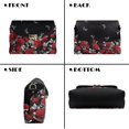 thumbnail image 5 of KUIFORTI Red Rose Leather Cross Body Bag Fashion Comfortable Lightweight Medium Shoulder Handbags Durable Shoulder Bag Wallets with Chain Strap for Camping Parties, 5 of 7