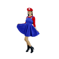 thumbnail image 1 of Disfraz Vestido Mario Plomera Roja para Adulto Dama Talla XXL, 1 of 5