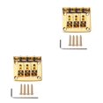 thumbnail image 2 of Sonducket 4-string Electric Guitar Bridge Durable Waterproof Tailpiece Bridge Hardtail Fixed Saddle Metal Bass Cigarbox Parts Replacement 2piezas, 2 of 6