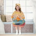 thumbnail image 7 of FORMRS Wearable Blanket Hoodie with Sleeves for Kids Cozy Flannel Sweatshirt, Goldfish, 7 of 7
